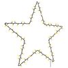 vidaXL Luzes de Natal silhueta estrela 115 LEDs branco quente