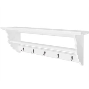 vidaXL Suporte p/ casacos bengaleiro, estilo barroco MDF branco