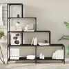 vidaXL Estante c/ 4 degraus 139x33,5x149 cm derivados madeira preto