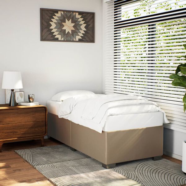 vidaXL Estrutura de cama 80x200 cm couro artificial cor cappuccino