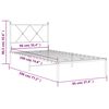 vidaXL Estrutura de cama com cabeceira 90x190 cm metal preto
