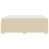 vidaXL Estrutura da Cama com colch&atilde;o Creme 160 x 200 cm tecido
