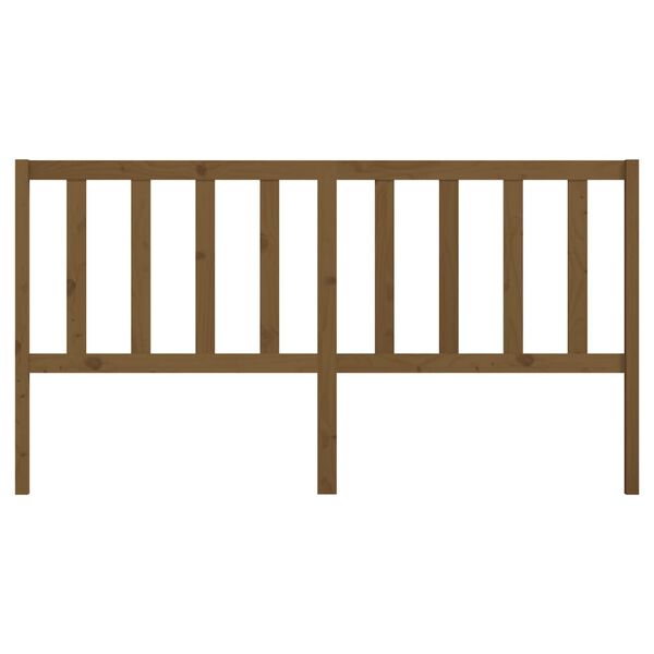 vidaXL Cabeceira de cama 186x4x100 cm pinho maci&ccedil;o castanho mel