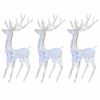 vidaXL Renas de Natal XXL 3pcs 250 LEDs 180 cm acr&iacute;lico multicolorido
