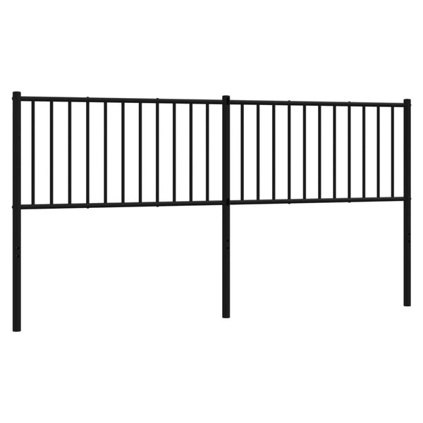 vidaXL Cabeceira de cama 180 cm metal preto