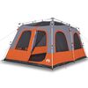vidaXL Tenda familiar c&uacute;pula 8 pessoas liberta&ccedil;&atilde;o r&aacute;pida cinza/laranja