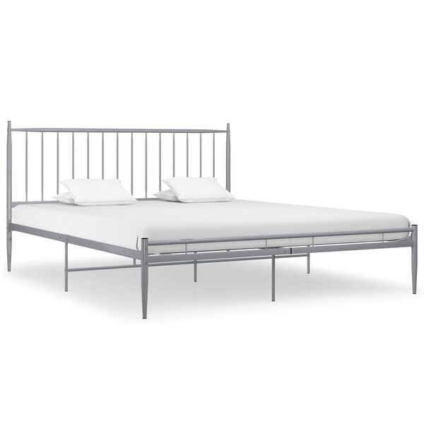 vidaXL Estrutura de cama 180x200 cm metal cinzento