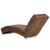 vidaXL Chaise longue camurça artificial castanho