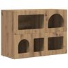 vidaXL Buffet ELST Carvalho Artesanal 80,5 x 35 x 59 cm