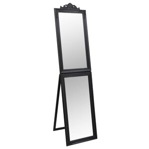 vidaXL Espelho de p&eacute; 40x160 cm preto
