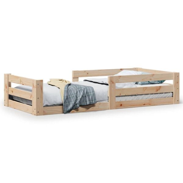 vidaXL Cama sem colchão 70x140 cm madeira de pinho maciça