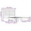 vidaXL Estrutura de cama pequena casal 120x190 cm pinho maciço