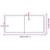 vidaXL Tampo de mesa c/ bordas vivas carvalho maci&ccedil;o n&atilde;o tratado