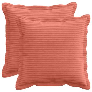 vidaXL Capa almofada 2 unid. HOUTEN Laranja Vermelho 30 x 30 cm cord&atilde;o