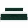 vidaXL Estrutura de cama otomana com colch&atilde;o 160x200 cm verde escuro