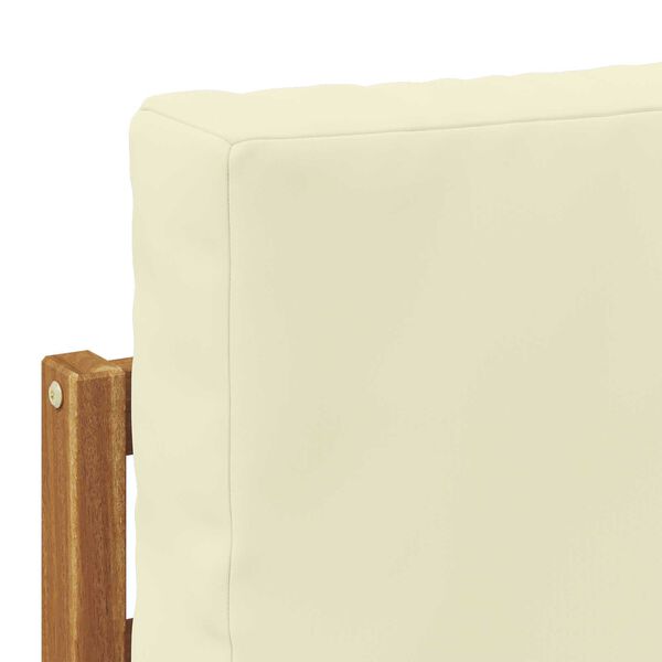 vidaXL Conjunto de Sof&aacute;s para Exterior 3 pcs Natural e Creme