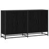 vidaXL Buffet Carvalho Preto 134 x 35 x 76 cm Derivados de Madeira