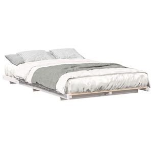 vidaXL Estrutura de cama de ch&atilde;o Branco 120 x190 cm