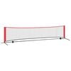 vidaXL Rede de T&ecirc;nis Preto e Vermelho 396 x 92 x 87 cm Poli&eacute;ster