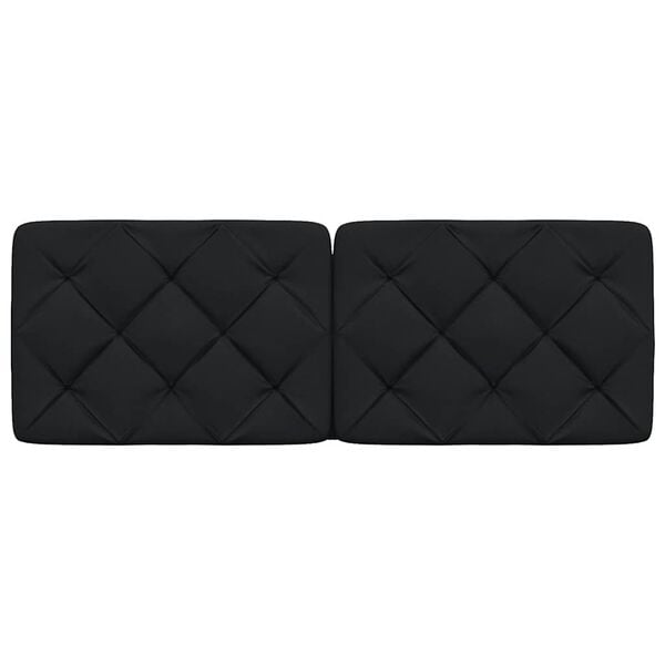 vidaXL Almofad&atilde;o de cabeceira 140 cm tecido preto
