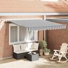 vidaXL Toldo retr&aacute;til autom&aacute;tico com LEDs 300x250 cm antracite/branco