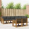 vidaXL Conjunto de Sof&aacute;s para Exterior 8 pcs Natural e Antracite