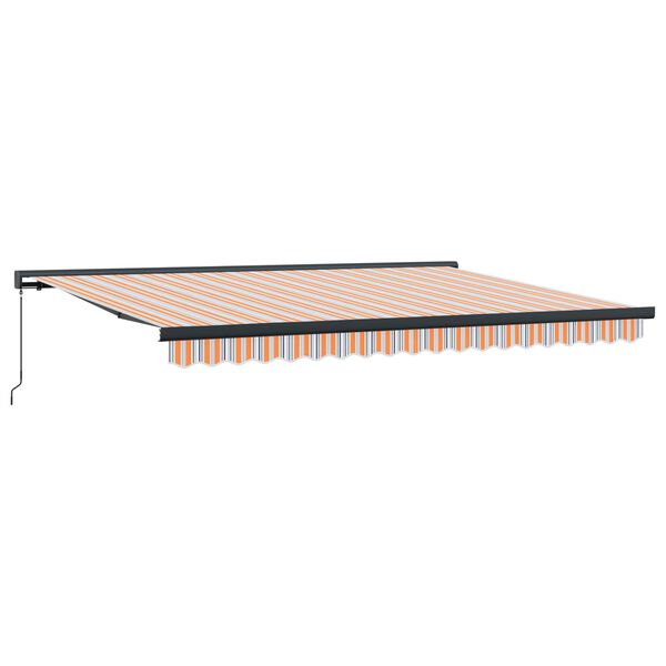 vidaXL Toldo Retr&aacute;til Laranja e Cinza 400 &times; 300 cm Lona e Alum&iacute;nio