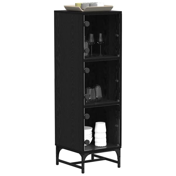 vidaXL Buffet Carvalho Preto 35 x 37 x 117 cm