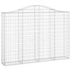 vidaXL Cestos gabião arqueados 14 pcs 200x30x140/160 ferro galvanizado