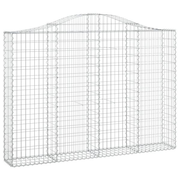 vidaXL Cestos gabião arqueados 14 pcs 200x30x140/160 ferro galvanizado