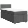 vidaXL Cama com molas/colch&atilde;o 80x200 cm tecido cinzento-escuro