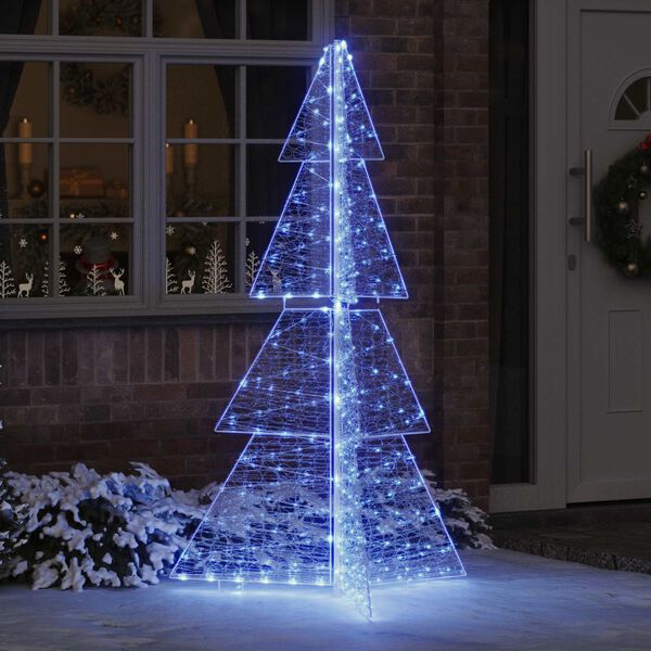 vidaXL &Aacute;rvore de Natal com 240 LEDs Azul 180 cm Acr&iacute;lo