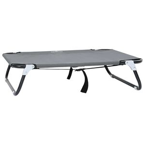 vidaXL Cama para Cachorro 70 x 46 x 18 cm A&ccedil;o Cinzento-claro