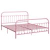 vidaXL Estrutura de cama 180x200 cm metal rosa