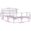 vidaXL Estrutura da Cama 2 pcs Marrom Cera Madeira de Pinho S&oacute;lido