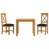 vidaXL Conjunto de sala de jantar 3 unid. Preto