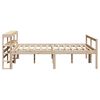 vidaXL Cama para idosos com cabeceira 160x200 cm pinho maci&ccedil;o