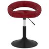 vidaXL Cadeira de jantar girat&oacute;ria veludo vermelho tinto