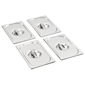 Tampas para recipientes comida GN 1/4 4 pcs a&ccedil;o inoxid&aacute;vel