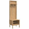 vidaXL Arm&aacute;rio de Corredor FLORO Marrom Cera 50 x 40 x 158 cm