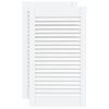 vidaXL Portas de arm&aacute;rio 2 pcs design de persiana pinho maci&ccedil;o branco