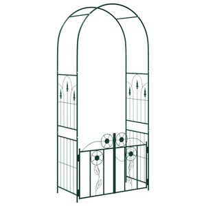 vidaXL Arco de Jardim com bloqueio Verde 102 x 50 x 218 cm