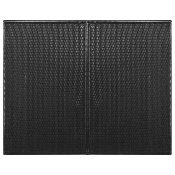 vidaXL Unidade dupla p/ caixotes do lixo vime PE 153x78x120cm preto