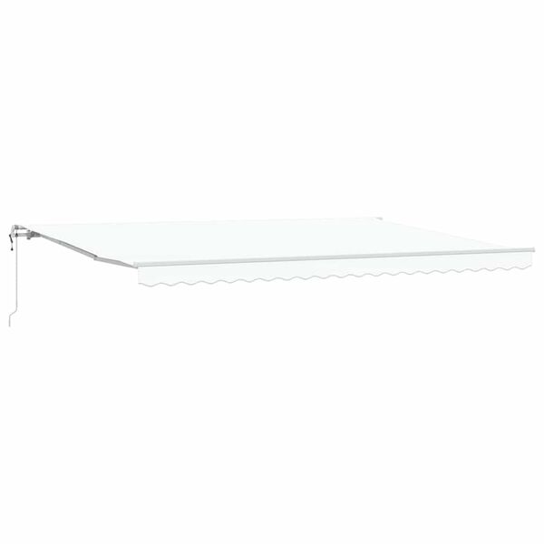 vidaXL Toldo Retr&aacute;til Manual Branco 500 &times; 350 cm tecido