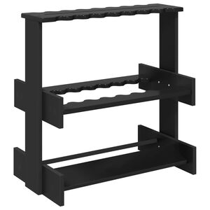 vidaXL Suporte para Taco de Sinuca Derivados de Madeira Preto