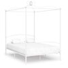 vidaXL Estrutura de cama com dossel 120x200 cm metal branco