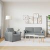 vidaXL Sof&aacute; 2 pcs Cinzento-claro