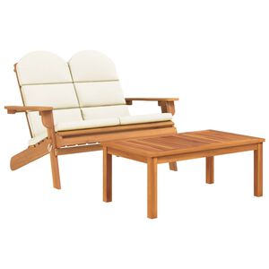 vidaXL Conjunto lounge de jardim Adirondack 2pcs ac&aacute;cia maci&ccedil;a