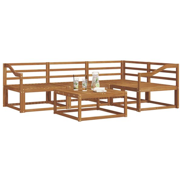 vidaXL Conjunto de Sof&aacute;s para Exterior 5 pcs Natural