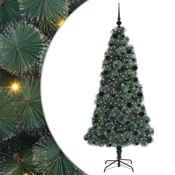 vidaXL &Aacute;rvore de Natal Artificial Iluminada com Conjunto de Bolas PET